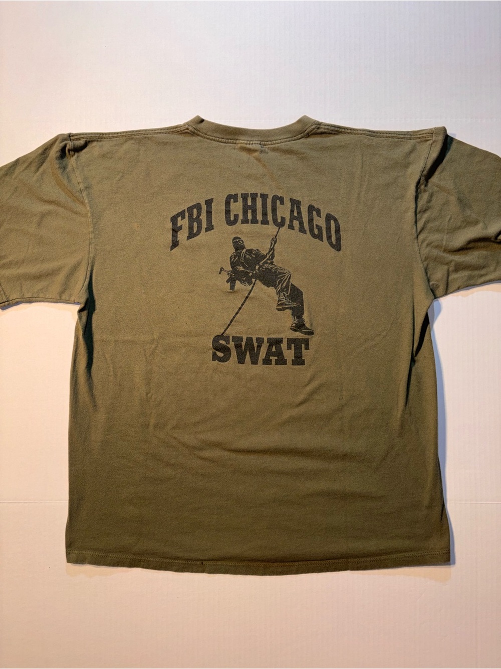 Vtg MJ Soffe FBI Chicago Swat Police Cops Military 90’s USA Graphic Tshirt Sz XL